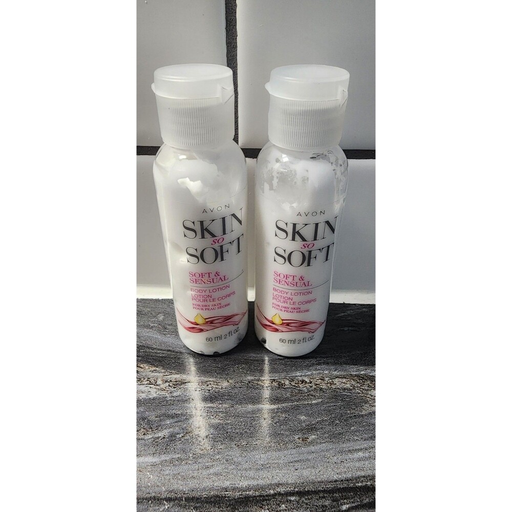 2 AVON Skin So Soft Soft & Sensual Body Lotion Travel Size 2 oz 2017 Formula